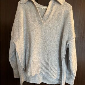 Maurices Light Gray V-Neck Sweater